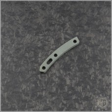 (#RH-TBS-005) Rick Hinderer Knives Titanium Backspacer Standoff - Battle Green - Front