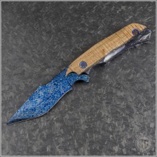 (#SBW-Hellraiser-BDAM) Skelton Bladeworks Hellraiser Blued Damascus - Front