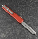 (#223-10RD) Microtech Red Ultratech Spartan D/E Stonewash Plain - Back