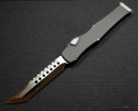 (#MTC-0281) Marfione Custom Halo VI Hellhound Tanto Mirror Polish w/ Blue Ti Hardware - Front