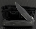 (#VNT-0040) Microtech CMTX5 Auto Carbon Fiber Black Serrated (SN 0544) - Additional View
