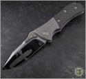(#VNT-0250) Microtech MTX3 Mirror Polish w/ Double Vapor Blast Ti Bolster - Additional View
