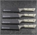 (#3600B-10SETIV) Microtech Knives Kitchen Steak Knife Set Ivory G-10 with Ti Bolster - Back