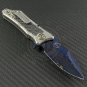 Guardian Tactical Custom Titanium Exilis S/E Flipper S/A Knife (2.75in Damascus Plain CPM-154) GUA-Exi-Ti-Cf-Dam - Back