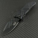 Guardian Tactical Exilis S/E Flipper S/A Knife (2.75in Black Plain CPM-154) GUA-53111 - Front