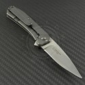 Kershaw Stainless Steel Amplitude Drop Point Assisted Folder S/A Knife (2.5in Satin Plain 8Cr13Mov) KER-3870 - Back