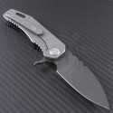 Medford Knife & Tool 187F S/E Flipper (3in Gray PVD Plain D2) MKT-187F-001 - Back