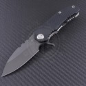 Medford Knife & Tool 187F S/E Flipper (3in Gray PVD Plain D2) MKT-187F-001 - Front
