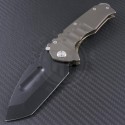 Medford Knife & Tool Bronze Praetorian T T/E Folder (3.75in Black Plain S35-VN) MKT-Prat-006 - Front