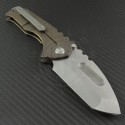 Medford Knife & Tool Bronze Praetorian T T/E Folder (3.75in Tumbled Plain D2) MKT-Prat-001 - Back