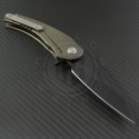 Medford Knife & Tool Bronze Viper S/E Flipper (4in Matte Black Oxide Plain D2) MKT-VIP-001 - Back