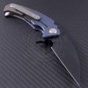 Medford Knife & Tool Colored Ti FUK Flipper Warncliffe (3in Black Plain D2) MKT-FFUK-001 - Back