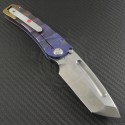 Medford Knife & Tool Colored Ti Marauder S/E Folder (3.75in Tumbled Plain D2) MKT-MAR-C-001 - Back