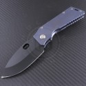 Medford Knife & Tool Colored Ti TFF-1 S/E Folder (4in Black Plain D2) MKT-TFF1FD-002 - Front
