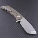 Medford Knife & Tool Colored Ti TFF-2 T/E Folder (4in Tumbled Plain D2) MKT-TFF2-001 - Back