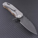 Medford Knife & Tool Coyote 187F S/E Flipper (3in Gray PVD Plain D2) MKT-187F-002 - Back