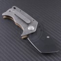 Medford Knife & Tool Coyote Panzer T/E Folder (2.5in Black Plain D2) MKT-PANZ-002 - Back