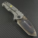 Medford Knife & Tool Custom Titanium Genesis T T/E Folder (3.75in Vulcan Plain S35-VN) MKT-GenT-001 - Back