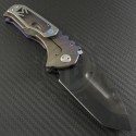 Medford Knife & Tool Custom Titanium Praetorian T/E Folder (3.75in Tumbled Plain S35-VN) MKT-Praet-Ti-002 - Back