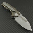 Medford Knife & Tool Micro Praetorian Drop Point Folder (2.8in Tumbled Plain D2) MKT-MPrag-002 - Back