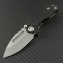 Medford Knife & Tool Micro Praetorian Drop Point Folder (2.8in Tumbled Plain D2) MKT-MPrag-002 - Front