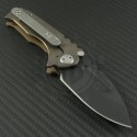 Medford Knife & Tool Tan Micro Praetorian Drop Point Folder (2.8in Matte Black Oxide Plain D2) MKT-MPrag-003 - Back