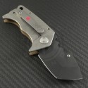Medford Knife & Tool Tan Panzer T/E Folder (2.5in Black Plain D2) MKT-PANZ-TAN - Back
