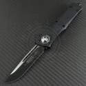 Microtech Knives Combat Troodon S/E Automatic OTF D/A Knife (3.75in Black Plain ELMAX) 143-1T - Front