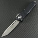 Microtech Knives Combat Troodon T/E Automatic OTF D/A Knife (3.75in Stonewashed Plain ELMAX) 144-10 - Front
