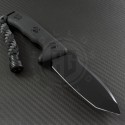 Microtech Knives Currahee T/E Fixed Knife (4.48in Black Plain ELMAX) 103-1 - Back