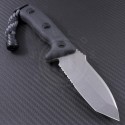Microtech Knives Currahee T/E Fixed Knife (4.48in Stonewashed Part Serr ELMAX) 103-11 - Back
