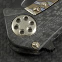 Microtech Knives Custom Carbon Fiber Matrix S/E Flipper Knife (3.75in DLC Plain ELMAX) VNT-0146 - Additional View