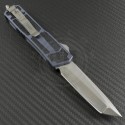 Microtech Knives Custom Gray Scarab T/E Automatic OTF D/A Knife (3.44in Stonewashed Plain ELMAX) MTC-0043 - Back
