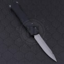 Microtech Knives Custom Halo IV Spear Point Automatic OTF S/A Knife (3.75in Mirror Polished Plain ELMAX) MTC-0046 - Back