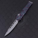 Microtech Knives Custom Other Halo V Spear Point Automatic OTF S/A Knife (4.6in Mirror Polished Plain ELMAX) MTC-0045 - Front