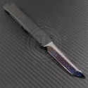 Microtech Knives Custom Vulcan T/E Automatic OTF S/A Knife (3.25in Damascus Plain ) VNT-0144 - Back