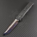 Microtech Knives Custom Vulcan T/E Automatic OTF S/A Knife (3.25in Damascus Plain ) VNT-0144 - Front