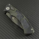 Microtech Knives Green Camo Amphibian S/E Automatic Folder S/A Knife (3.25in Color Coated Plain) VNT-0143 - Additional View