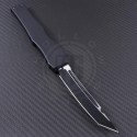 Microtech Knives Halo V T/E Automatic OTF S/A Knife (4.6in Black Plain ELMAX) 150-1T - Back