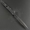 Microtech Knives Makora II D/E Automatic OTF D/A Knife (4.4in Black Part Serr S30-V) VNT-0145 - Back