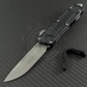 Microtech Knives Navy Scarab S/E Automatic OTF D/A Knife (3.44in Bead Blasted Plain ELMAX) 182-7 - Front
