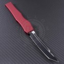 Microtech Knives Red Halo V T/E Automatic OTF S/A Knife (4.6in Black Part Serr ELMAX) 150-2RD - Back