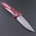 Microtech Knives Red Socom Delta S/E Folder Knife (4in Stonewashed Plain ELMAX) A159-10RD - Back