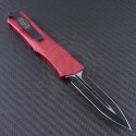 Microtech Knives Red Troodon D/E Automatic OTF D/A Knife (3.1in Black Plain ELMAX) 138-1RD - Back