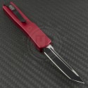 Microtech Knives Red UTX-70 T/E Automatic OTF D/A Knife (2.41in Black Plain ELMAX) 149-1RD - Back