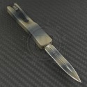 Microtech Knives Tan Camo UTX-70 D/E Automatic OTF D/A Knife (2.41in Color Coated Plain ELMAX) 147-1TC - Back