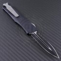 Microtech Knives Troodon D/E Automatic OTF D/A Knife (3.1in Black Part Serr ELMAX) 138-2 - Back