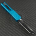 Microtech Knives Turquoise UTX-70 T/E Automatic OTF D/A Knife (2.41in Black Part Serr ELMAX) 149-2TQ - Back