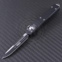 Microtech Knives UTX-70 S/E Automatic OTF D/A Knife (2.41in Black Plain ELMAX) 148-1 - Front