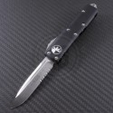 Microtech Knives UTX-85 S/E Automatic OTF D/A Knife (3in Satin Part Serr ELMAX) 231-5 - Front